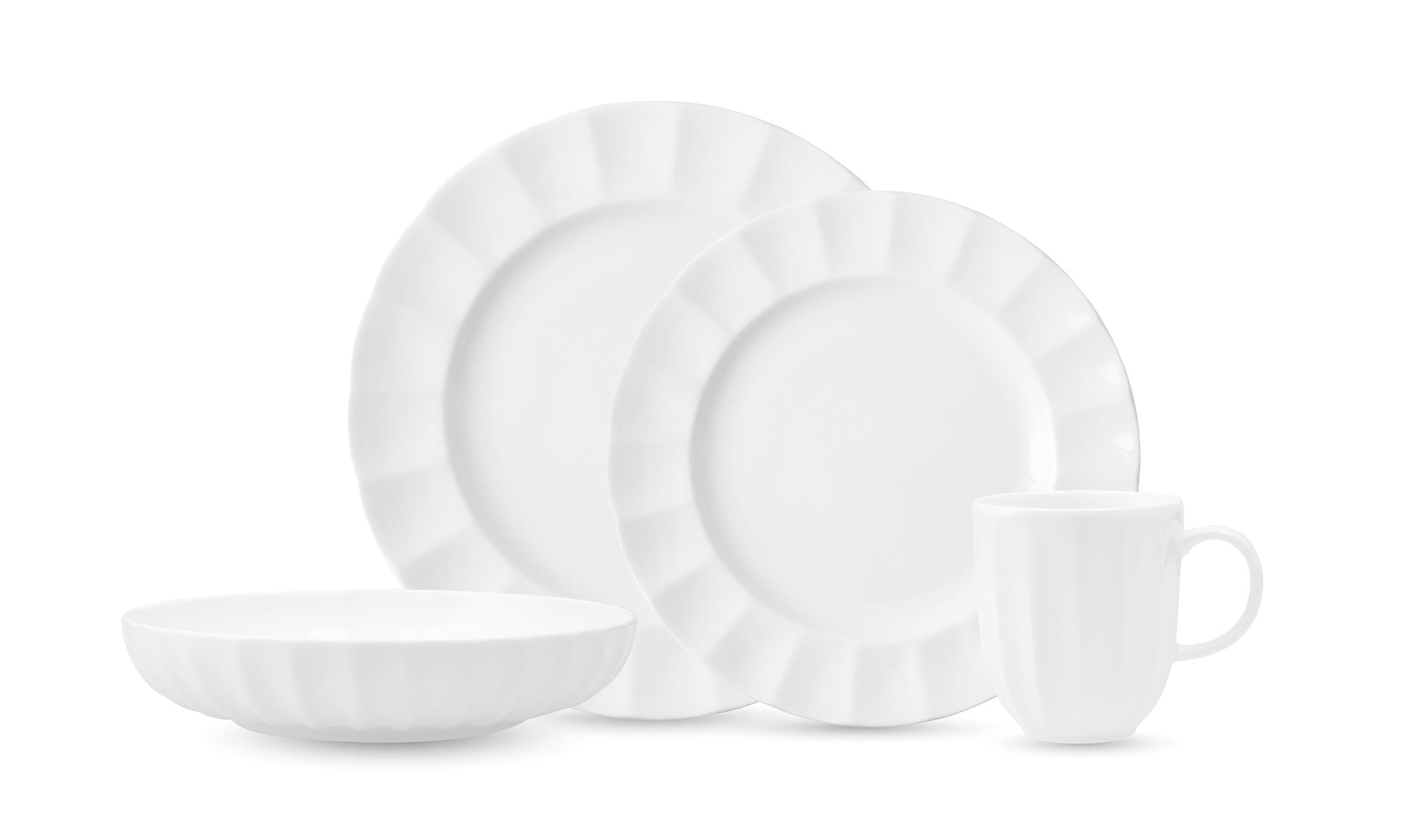 Blyss Dinnerware Set with wavy edges